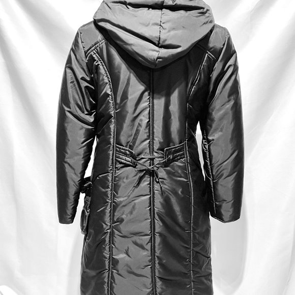 NWT PLANETE INTERDITE PARIS Long Puffer Down Coat Jacket Size 2 - Medium/Large - Picture 6 of 15